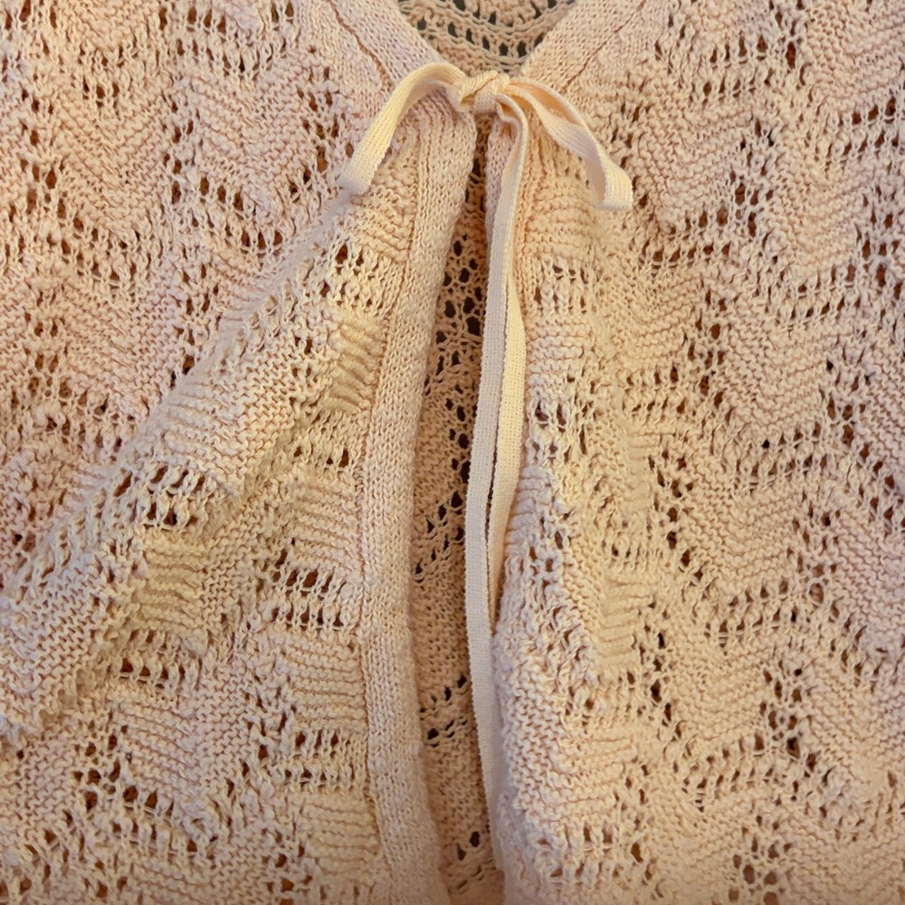 Sugar Moon Women's Knit Open Front Long sleeve boho cottage core Sweater, XL - Picture 4 of 6